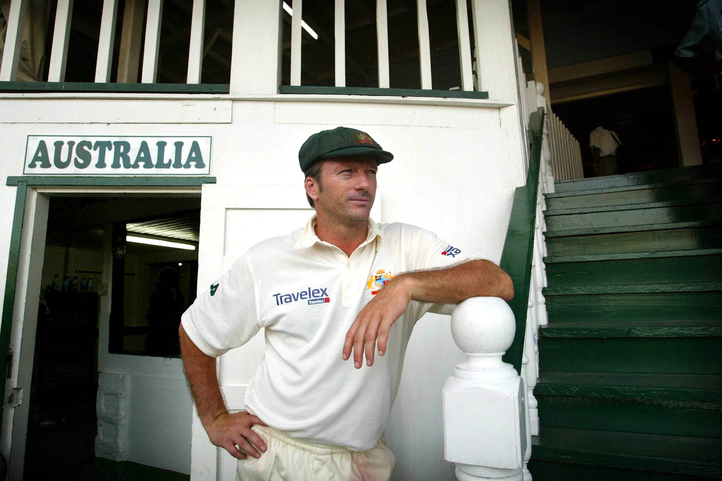   09/04/2003 PIRATE: Cricketer Steve Waugh at Bourda Oval, Guyana 08 Apr 2003.  