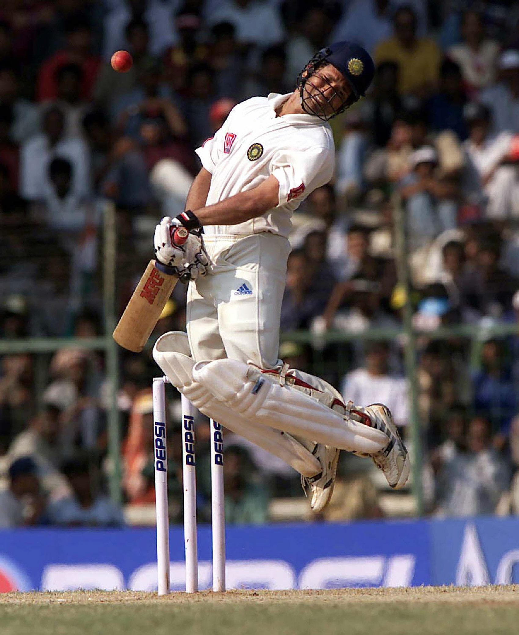   Cricketer Sachin Tendulkar batting.
Cricket - Australia vs India third day of Third Test match at Chennai 20 Mar 2001. a/ct
  
